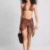Paula Echevarría leopárdmintás nyakpántos bikini felső