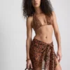 Paula Echevarría leopárdmintás nyakpántos bikini felső