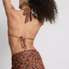 Paula Echevarría leopárdmintás nyakpántos bikini felső