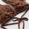 Paula Echevarría leopárdmintás nyakpántos bikini felső