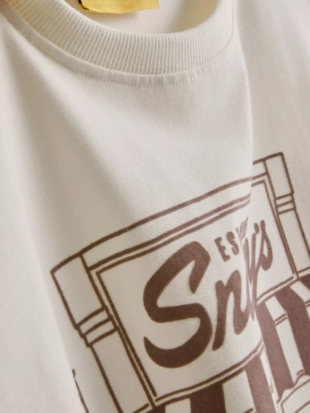 Peanuts Snoopy pamut „Cafe” póló