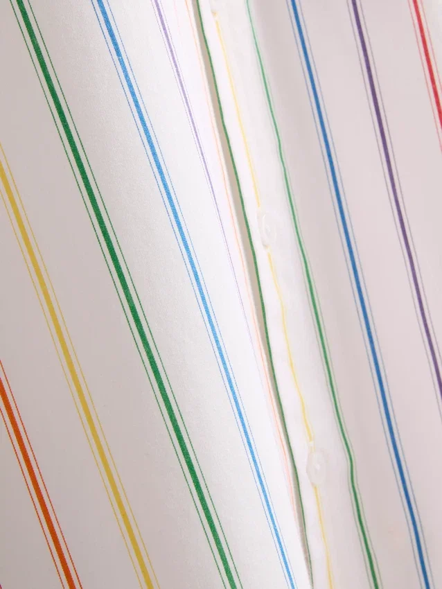 Pride csíkos, revere galléros ing