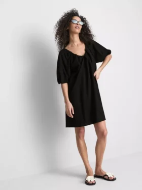 Puffos ujjú mini smock ruha