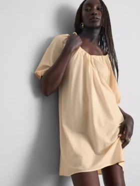 Puffos ujjú mini smock ruha