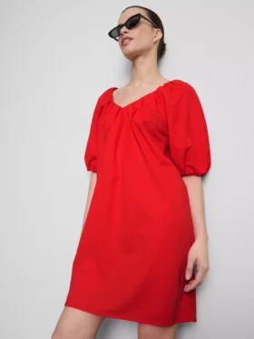 Puffos ujjú mini smock ruha