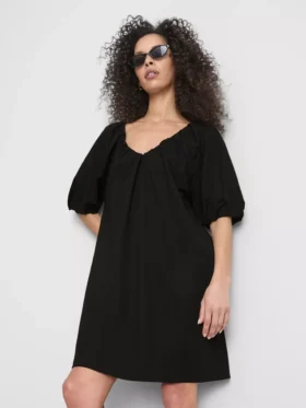 Puffos ujjú mini smock ruha