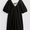Puffos ujjú mini smock ruha