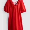 Puffos ujjú mini smock ruha