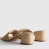 Raffia blokktalpú papucs