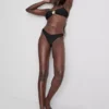 Ráncolt tanga bikini alsó