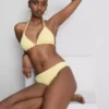 Ráncos háromszög alakú bikini felső