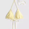 Ráncos háromszög alakú bikini felső