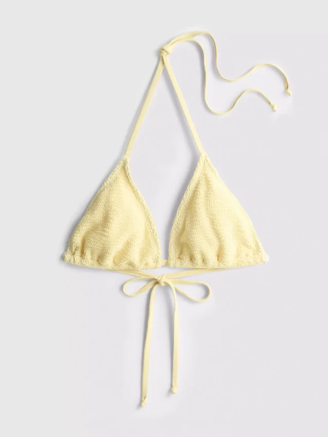 Ráncos háromszög alakú bikini felső