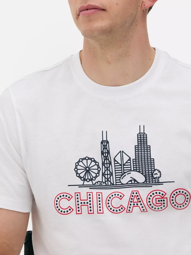 Rövid ujjú Chicago póló