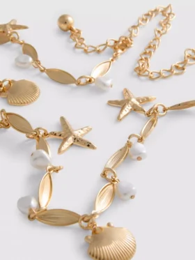 Shell charm láncos öv