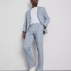 Slim fit, dobby textúrájú öltönynadrág
