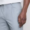 Slim fit, dobby textúrájú öltönynadrág