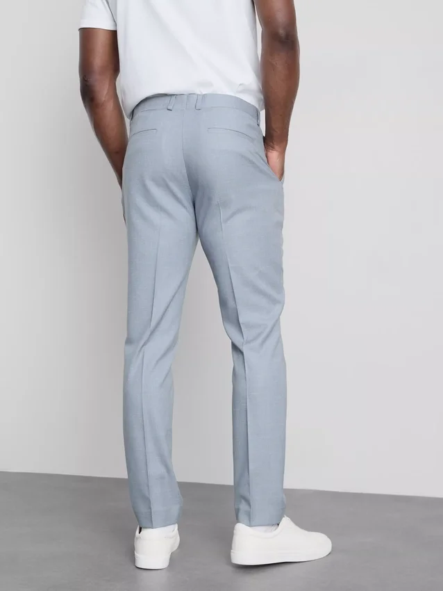 Slim fit, dobby textúrájú öltönynadrág