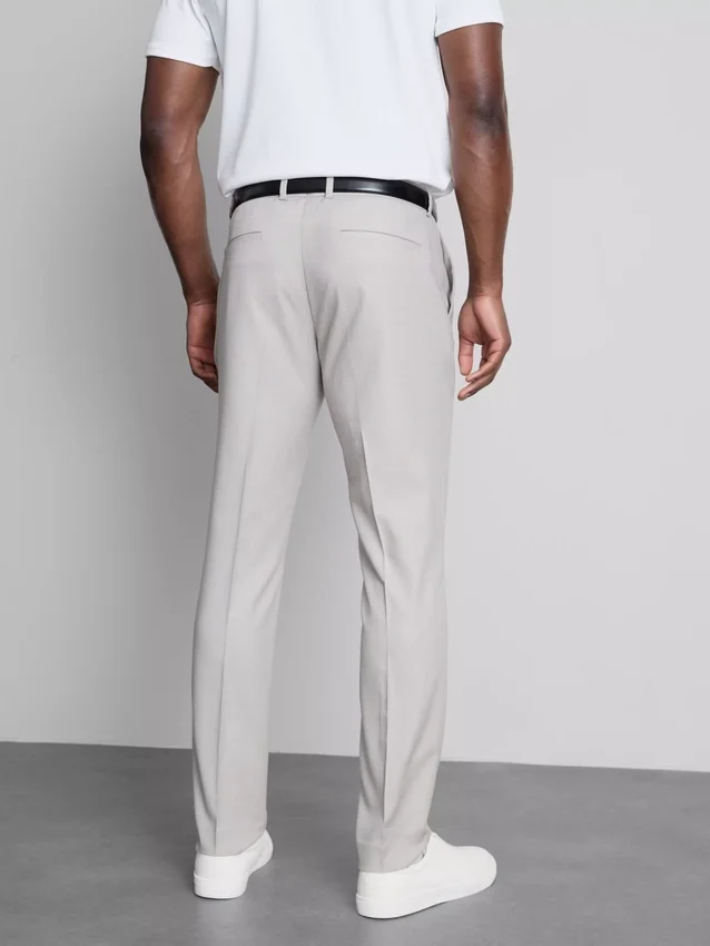 Slim fit, dobby textúrájú öltönynadrág
