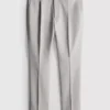 Slim fit, dobby textúrájú öltönynadrág