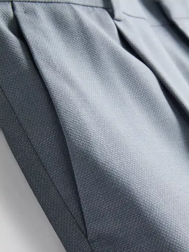 Slim fit, dobby textúrájú öltönynadrág