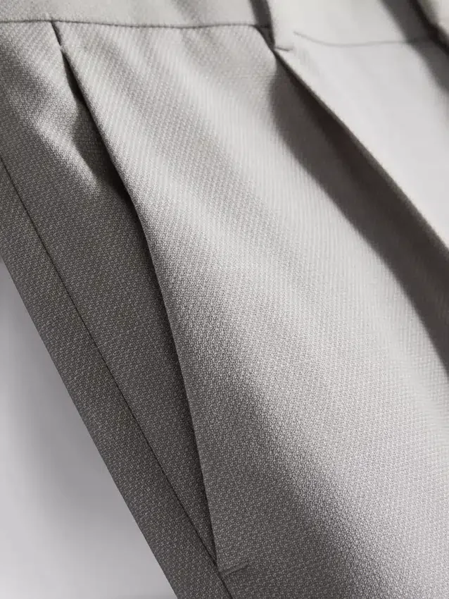 Slim fit, dobby textúrájú öltönynadrág