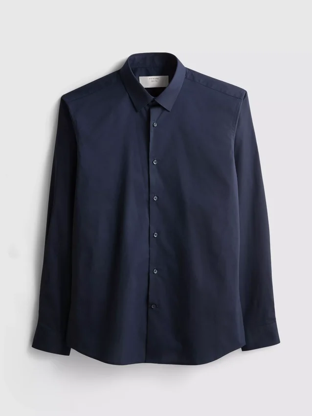 Slim fit, rugalmas, gombos ing