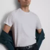 Slim-fit, rugalmas, rövid ujjú póló