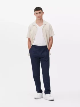 Slim fit twill alkalmi nadrág