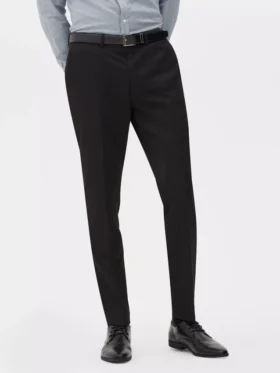 Slim fit twill alkalmi nadrág
