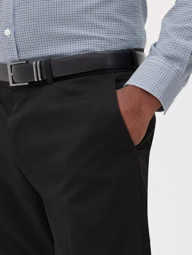 Slim fit twill alkalmi nadrág