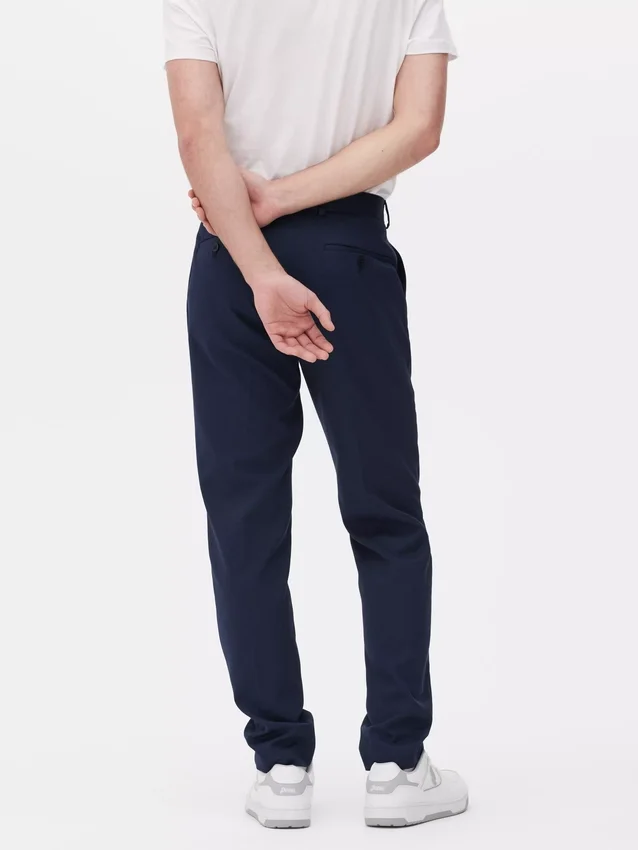 Slim fit twill alkalmi nadrág