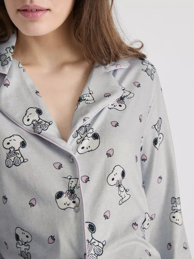 Snoopy-mintás boyfriend pizsama