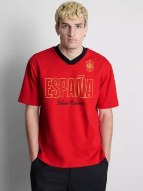 Spanyolországos grafikás futball póló