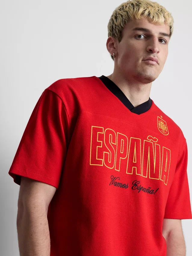 Spanyolországos grafikás futball póló