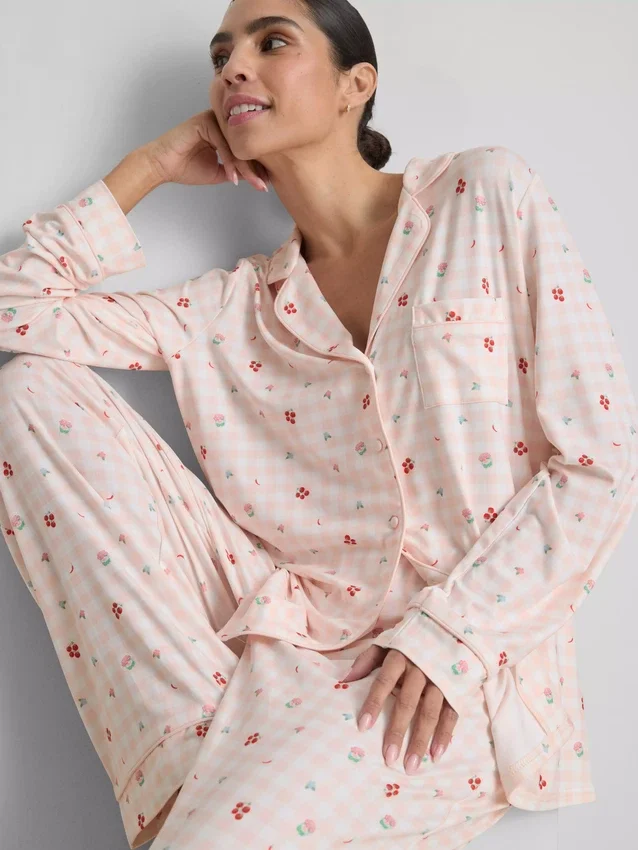 Stacey Solomon kockás boyfriend pizsama