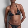 Strasszos háromszög alakú bikini felső