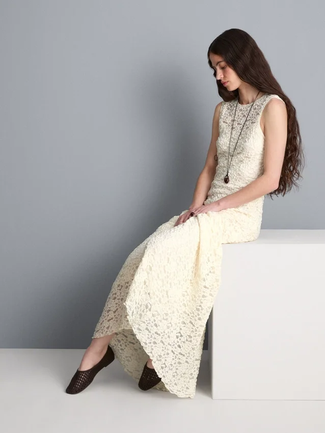 Stretch csipkés maxi ruha