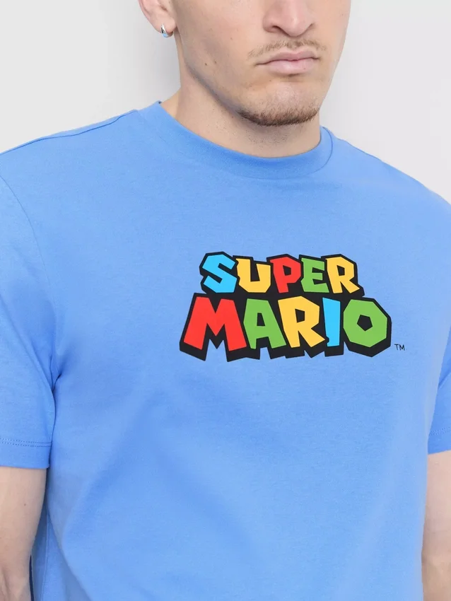 Super Mario pamut grafikás póló