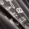 Szögletes szabású pamut grafikás póló