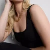 Széles pántos krepp tank top