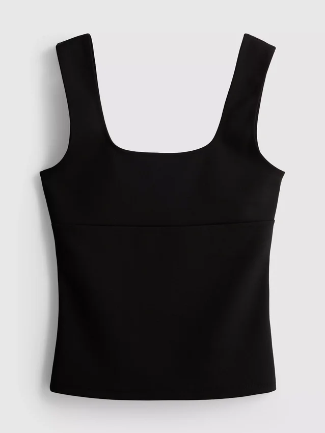 Széles pántos krepp tank top