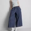 Széles szárú culotte farmer