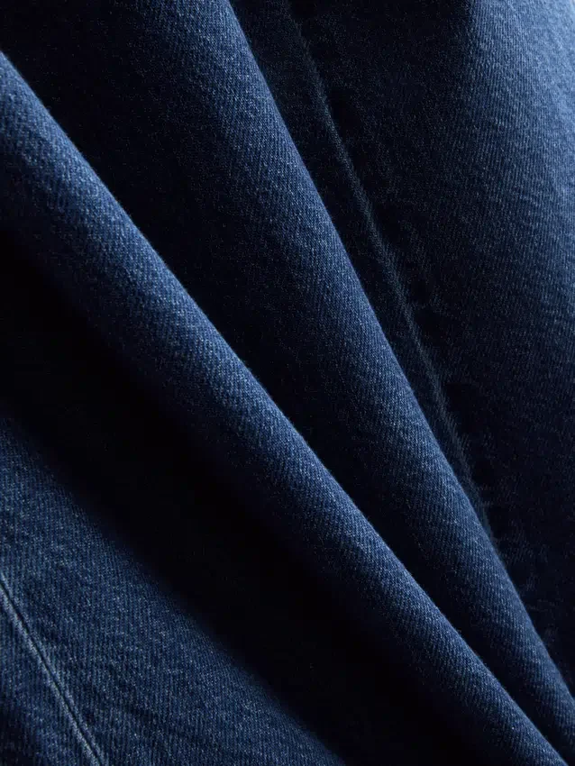 Széles szárú pamut denim edzőnadrág
