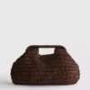 Szövött clutch táska