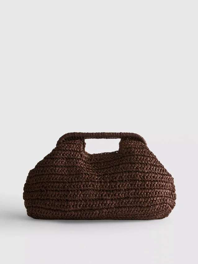 Szövött clutch táska