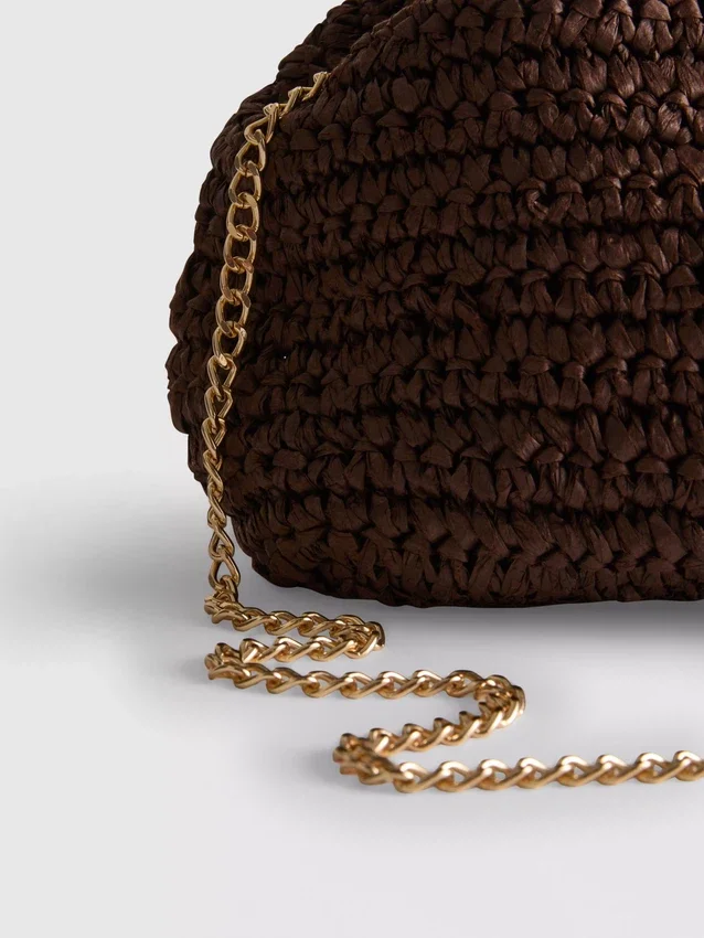 Szövött clutch táska