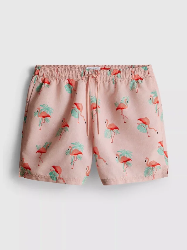 Texturált flamingós úszónadrág