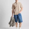 Texturált henley póló