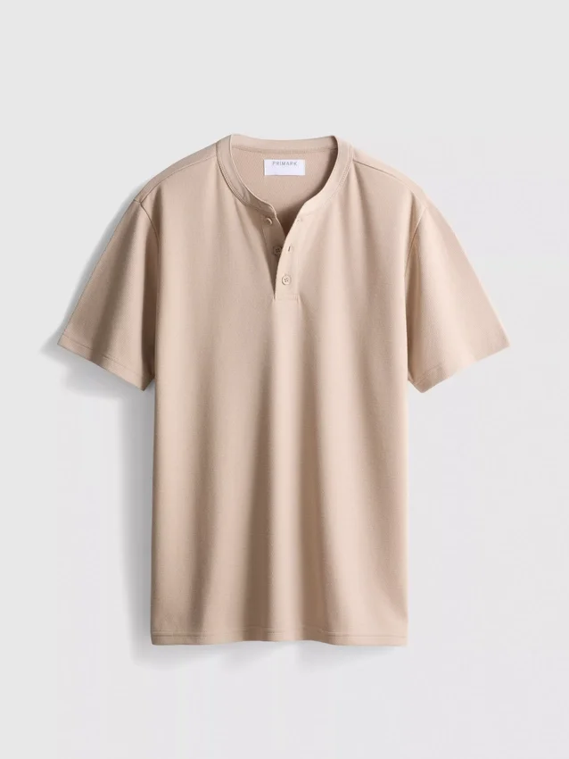 Texturált henley póló